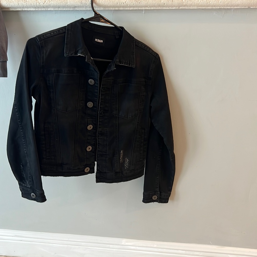 Hudson Black Denim Jean Jacket